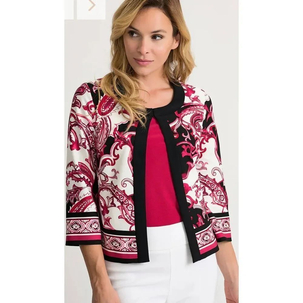 Joseph Ribkoff Vanilla-Multi Jacket size 14